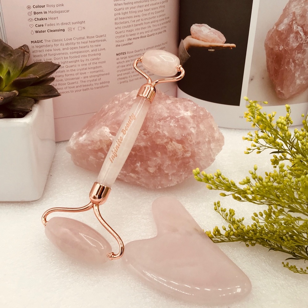 Jade Roller - Rose Quartz Face Massager